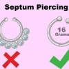 Skjul en septum piercing