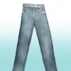 Blegende jeans med blegemiddel