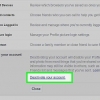 Deaktiver din facebook-konto