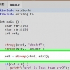 Sammenlign to strenge i c. Programmeringssproget