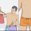 Iført boxershorts