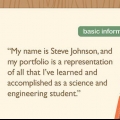 At skrive en introduktion til en portfolio