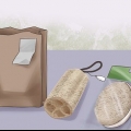 Brug af en loofah