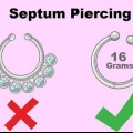 Skjul en septum piercing