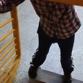 At skubbe det på et skateboard