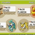 Eevee udvikler sig til pokemon