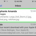 Tilføj billeder fra e-mails til en iphone