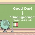 Sig hej på italiensk