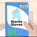Tager sterile handsker på