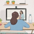 Studerer til et online kursus