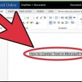 Centrer tekst i microsoft word