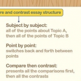 Begynd at skrive et sammenlignende essay