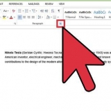 Indryk den første linje i hvert afsnit i word