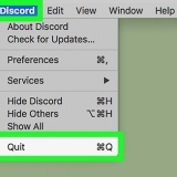 Fjern discord på en pc eller mac