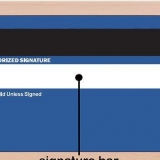 Underskriv et kreditkort