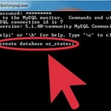 Opsætning af en database i mysql