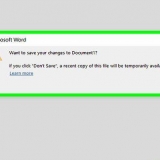 Luk en dialogboks i microsoft word