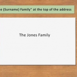 Adressering af en konvolut til en familie
