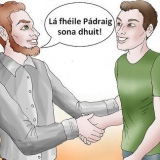 En dejlig st. Patrick's day ønsker på gælisk