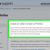 Gendan en ældre version af firefox bowser