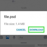 Åbning af en psd-fil på en android