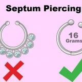 Skjul en septum piercing