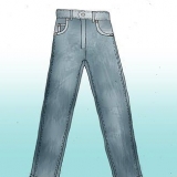 Blegende jeans med blegemiddel