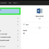 Indsæt en tabel i word