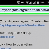 Slet en telegram-konto på android