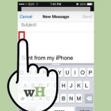Send billeder og videoer som en vedhæftet fil i e-mail på en iphone...