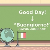 Sig hej på italiensk