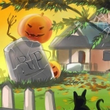 Påfør halloween dekorationer