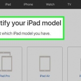 Find ud af, hvilken model og version af ipad du har