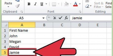 Sorter alfabetisk i excel