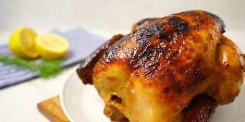 Genopvarm en spidsgrillet kylling