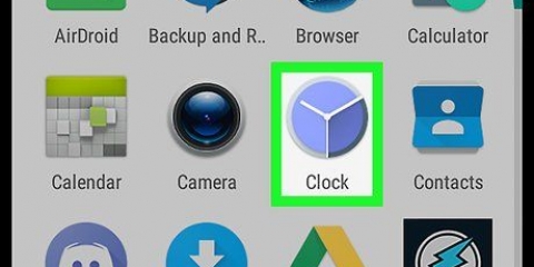 Indstil en alarm på android