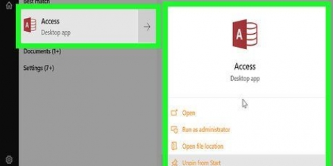 Opret en database med microsoft access