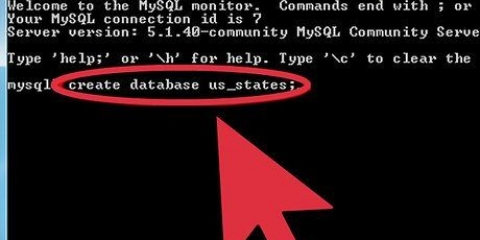 Opsætning af en database i mysql