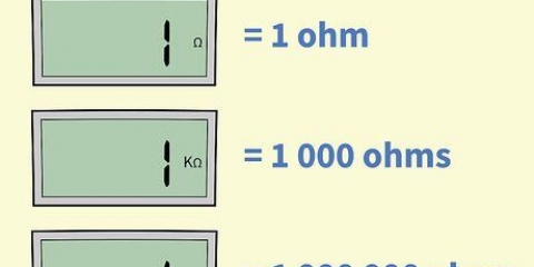 Aflæsning af et digitalt ohmmeter