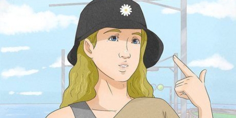 Iført bøttehat