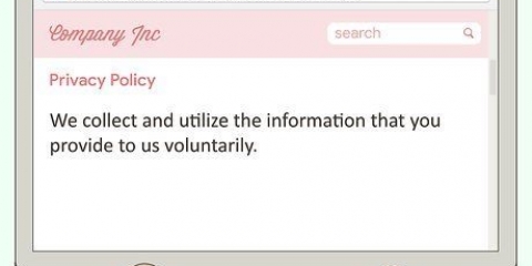 Opret en privatlivspolitik for et websted