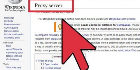 Brug af en proxy
