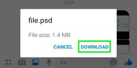 Åbning af en psd-fil på en android