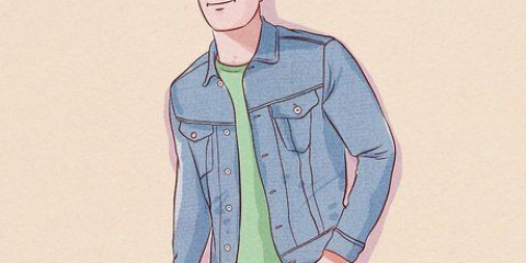 Iført en denimjakke