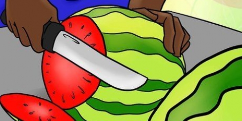 Et t. Skær rex ud af en vandmelon