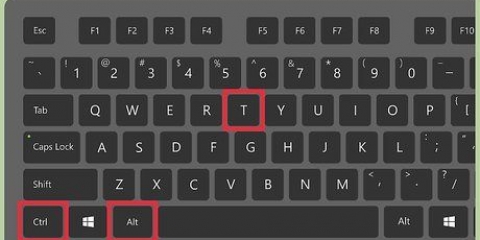 Åbning af et terminalvindue i ubuntu