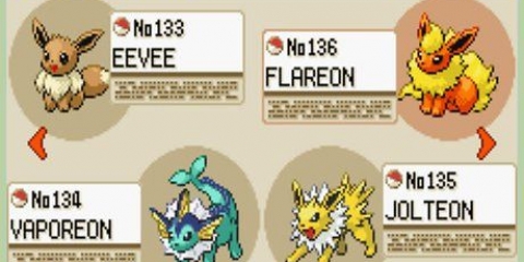 Eevee udvikler sig til pokemon