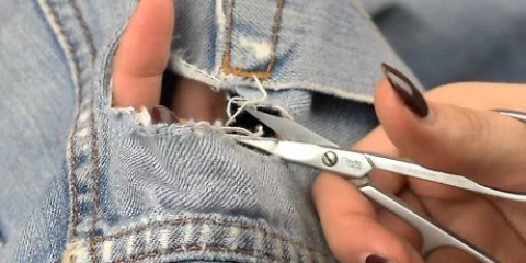 Reparation af huller i lårene på jeans