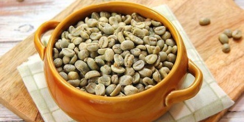 Drikker grøn kaffe
