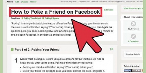 Stikke nogen på facebook